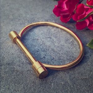 Golden Screw Bangle